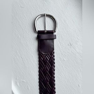 Vintage Braided Leather Belt. Brown/Tan. Size Large.